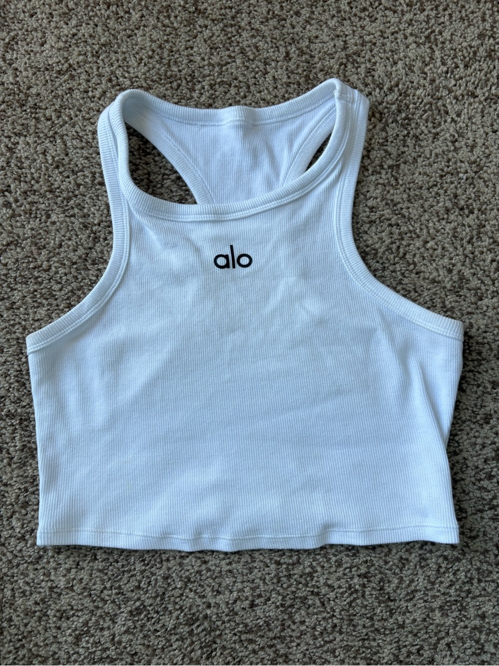Alo Yoga White Aspire Tank